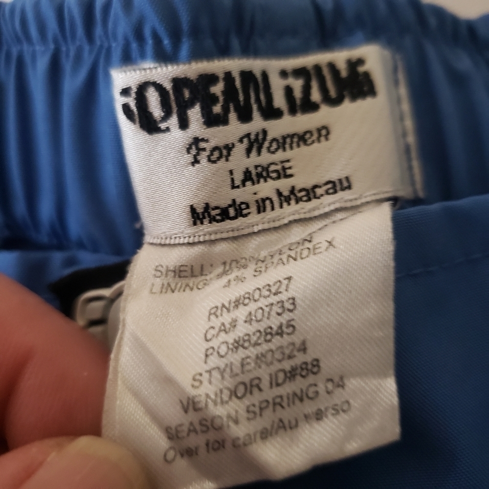 Pearl Izumi Blue Hiking Shorts Ultra Highrise Womens Size Large Nylon Retro Y2K - Picture 6 of 8